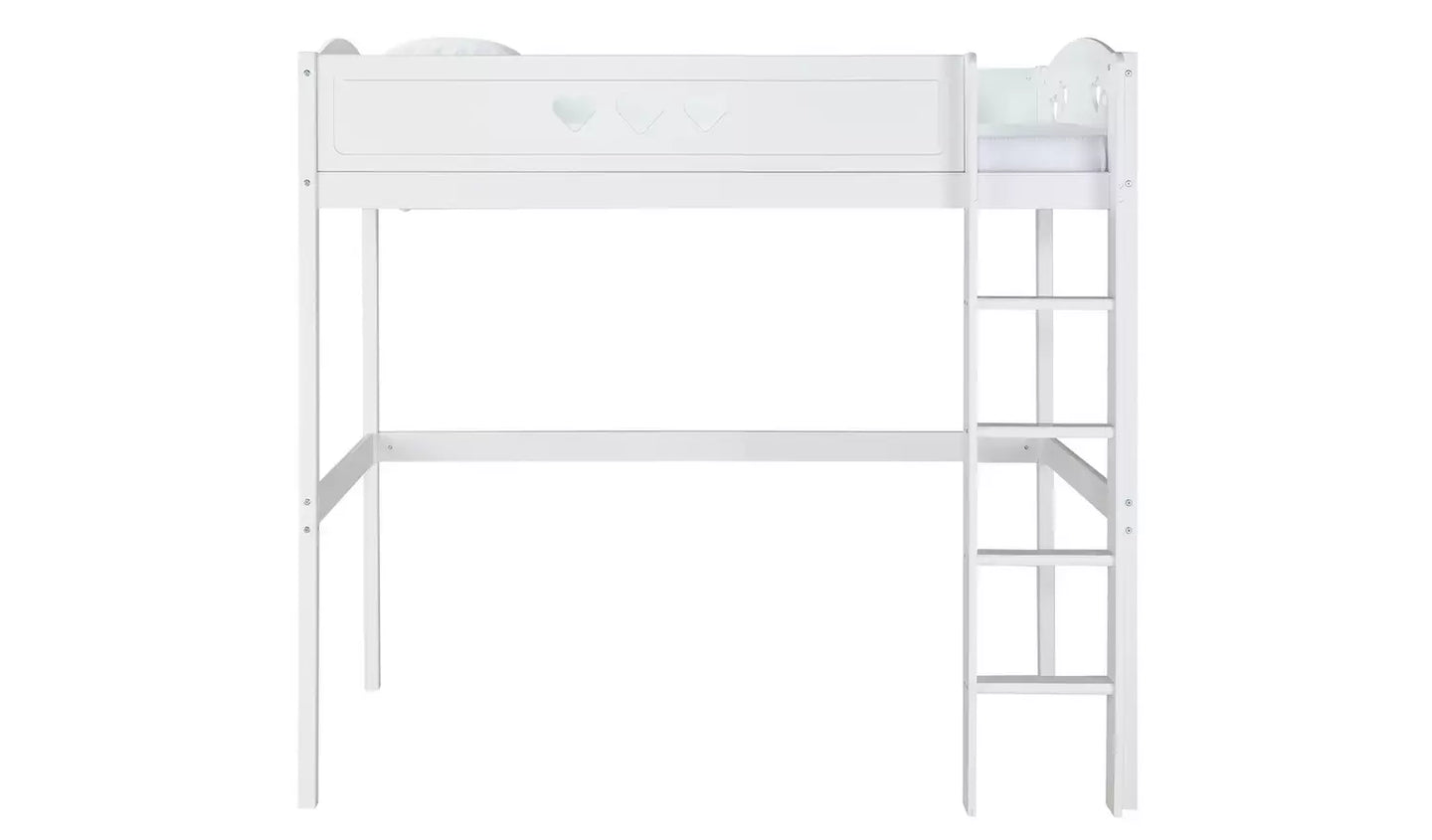 Mia High Sleeper Bed Frame - White